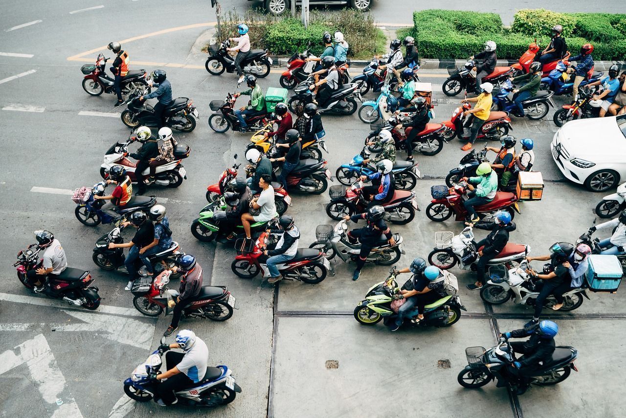 Motorbike taxis Thailand