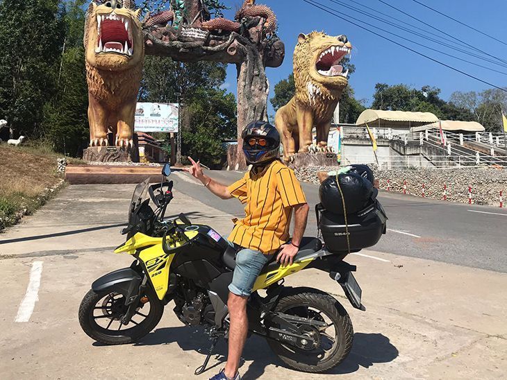 riding scooter chiang rai